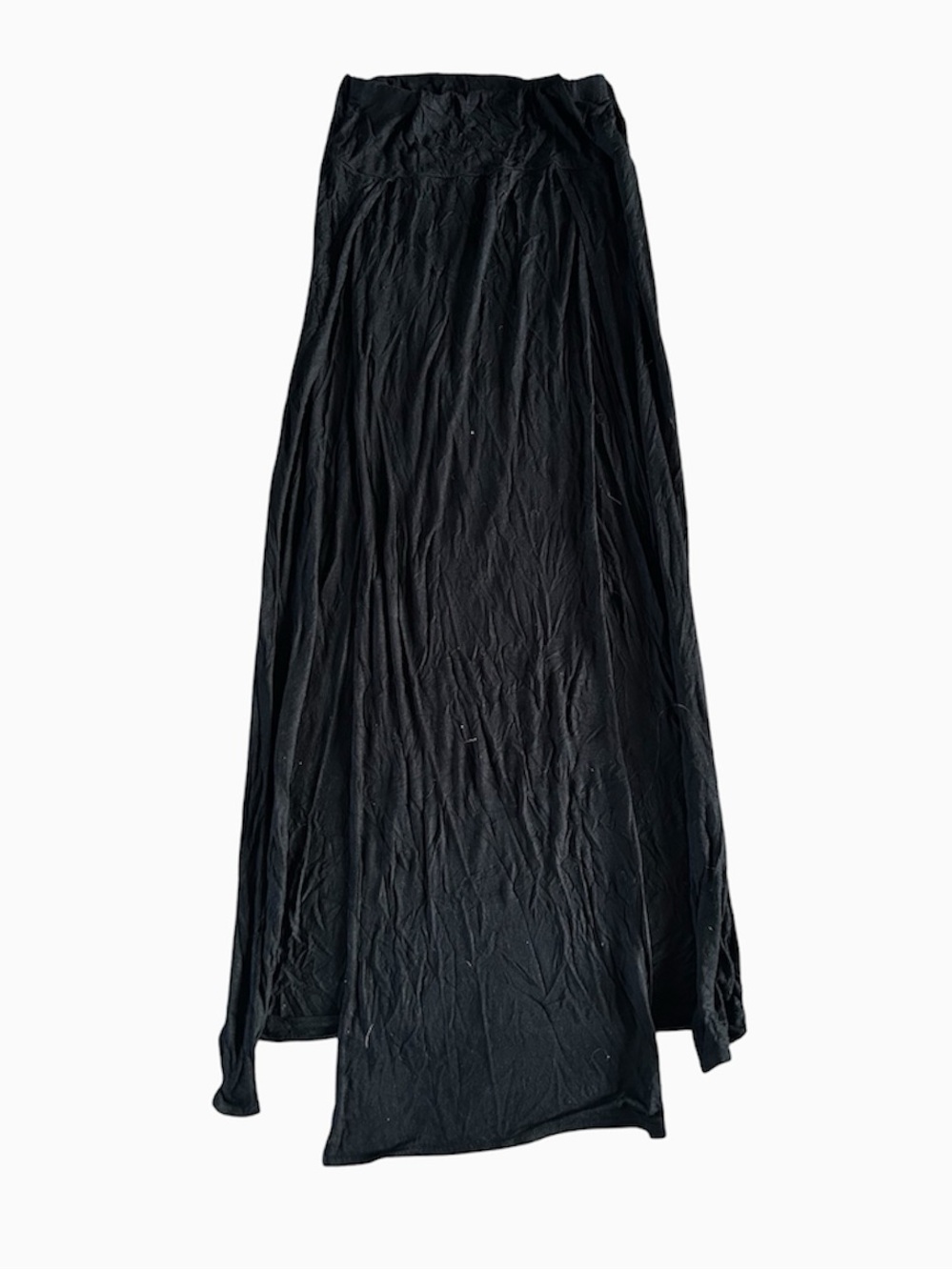 [Amazon] Double Slit Black Maxi Skirt